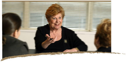 Beth Cole working with clients